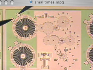 MEMS clock, click for 7MB mpeg movie