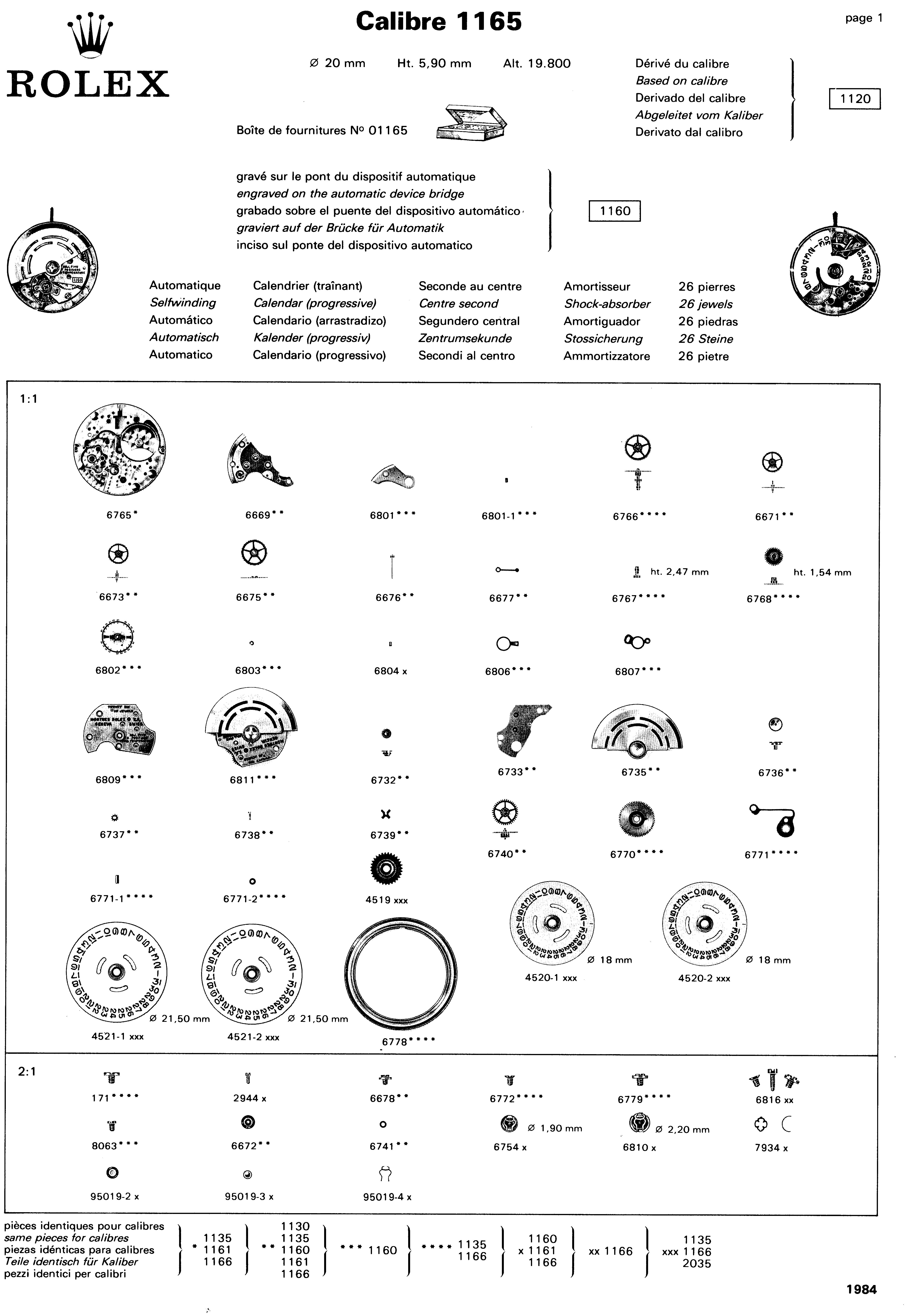 Rolex Parts Diagram